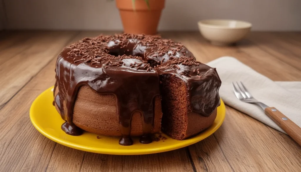 Bolo de chocolate de liquidificador – Destaque