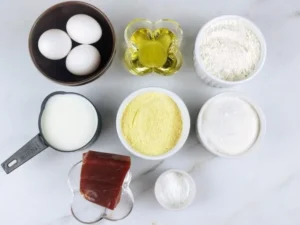 Bolo de fubá com goiabada simples – Passo 1 (original)