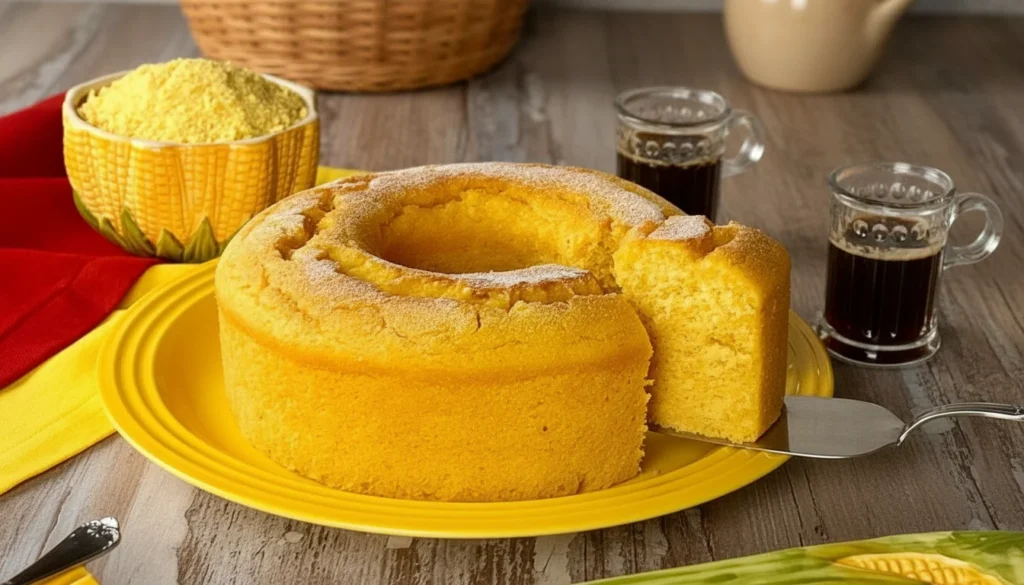 Bolo de milho com farinha de milho – Destaque