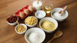 Bolo de milho com goiabada – Passo 1