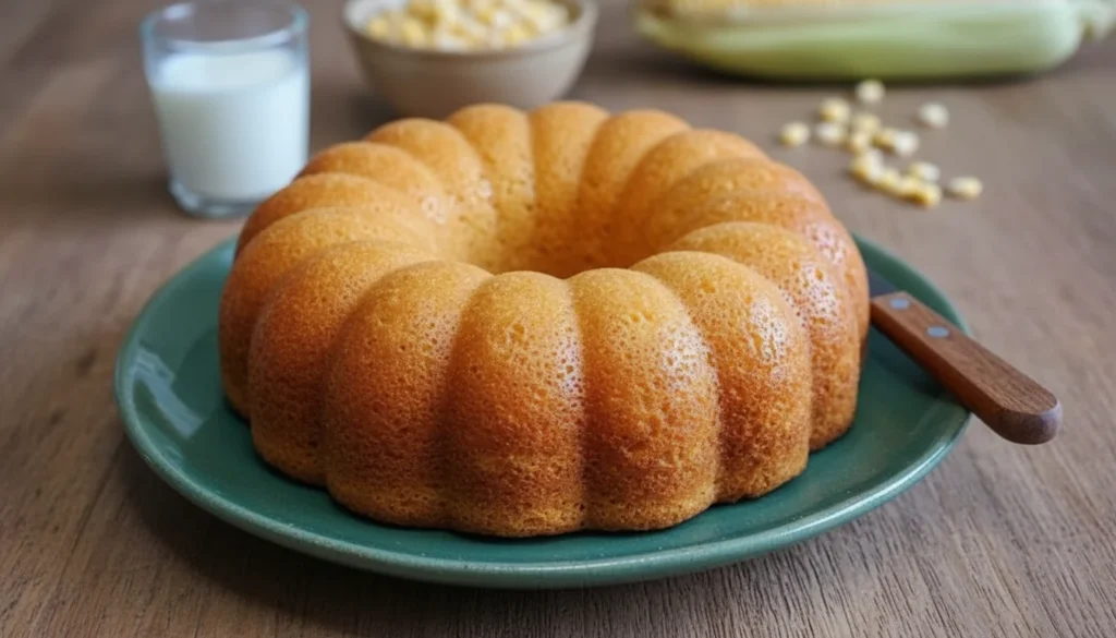 Bolo de milho com leite condensado – Destaque