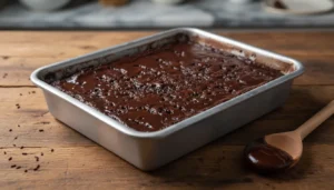 Bolo gelado de chocolate simples – Passo 7