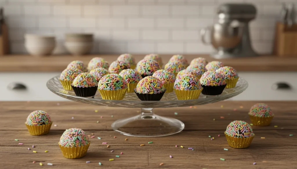 Brigadeiro com granulado colorido – Destaque