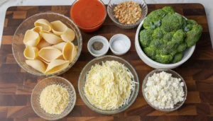 Conchiglione recheado de brócolis e queijo – Passo 1