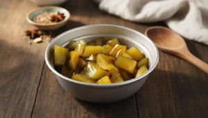 Doce de mamão verde em pedaços cristalizado – Passo 12