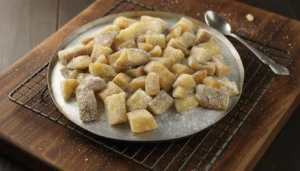 Doce de mamão verde em pedaços cristalizado – Passo 13