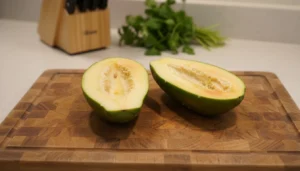 Doce de mamão verde em pedaços cristalizado – Passo 2