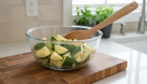 Doce de mamão verde em pedaços cristalizado – Passo 6