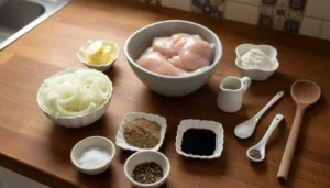 Frango com cebola caramelizada – Passo 1