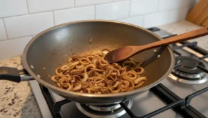 Frango com cebola caramelizada – Passo 5